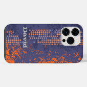 Coque Pour Pour iPhone 14 Pro Max nom style surf bleu orange (Verso Horizontal)