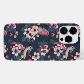 Coque Pour Pour iPhone 14 Pro Max Oiseaux et fleurs (Verso Horizontal)