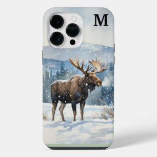 Coque Pour Pour iPhone 14 Pro Max Orignal au pinceau aquarelle dans la nature hivern