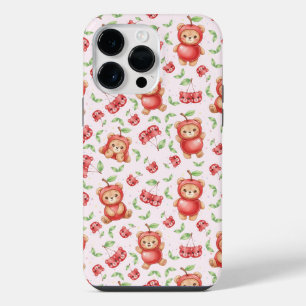 Coque Pour Pour iPhone 14 Pro Max Ours en cérise mignon et motif sans couture de fru