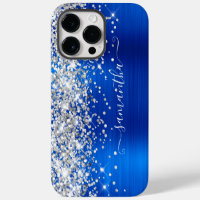 Pailleté Argent Royal Blue Glam Féminin Signature