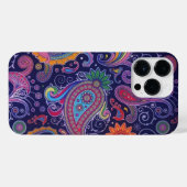 Coque Pour Pour iPhone 14 Pro Max Paisley violet rose (Verso Horizontal)