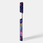 Coque Pour Pour iPhone 14 Pro Max Paisley violet rose (Côté droit)