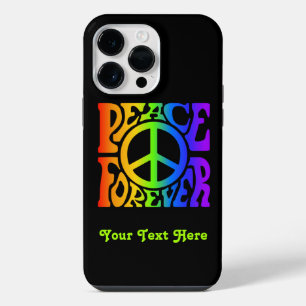 Coque Pour Pour iPhone 14 Pro Max Paix Vintage Retro Rainbow Custom