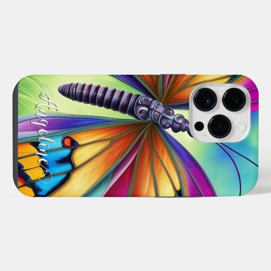 Coque Pour Pour iPhone 14 Pro Max Papillon d'aquarelle Boho (Verso Horizontal)