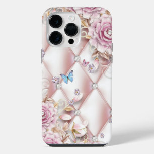 Coque Pour Pour iPhone 14 Pro Max Papillon et fleurs