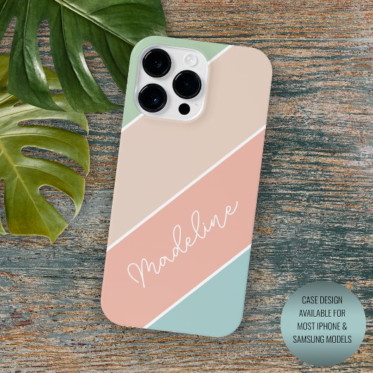Coque Pour Pour iPhone 14 Pro Max Particularités Particularité Vert Bleu Pêche Orang