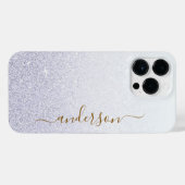 Coque Pour Pour iPhone 14 Pro Max Parties scintillant élégante monogrammed Nom (Verso Horizontal)
