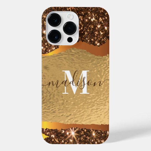 Coque Pour Pour iPhone 14 Pro Max Parties scintillant Golden Foil (Verso)