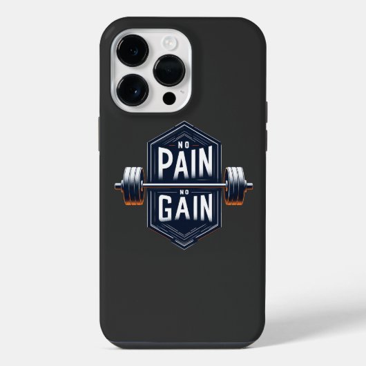 Coque Pour Pour iPhone 14 Pro Max Pas de douleur, pas de gain (Verso)