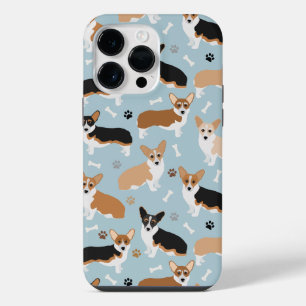 Coque Pour Pour iPhone 14 Pro Max Pattes et os de chien Corgi