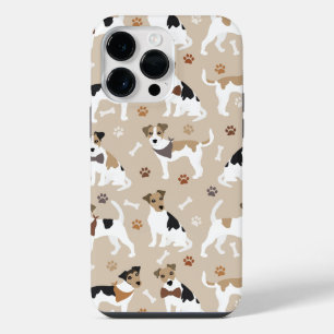 Coque Pour Pour iPhone 14 Pro Max Pattes et os de Jack Russell Terrier