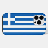 Coque Pour Pour iPhone 14 Pro Max pavillon de la Grèce (Verso Horizontal)
