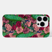 Coque Pour Pour iPhone 14 Pro Max Peacocks dans le jardin rose 2 (Verso Horizontal)
