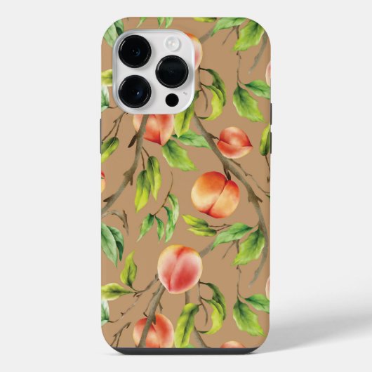 Coque Pour Pour iPhone 14 Pro Max Pêches sur l'arbre (Verso)