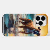 Coque Pour Pour iPhone 14 Pro Max Peinture de surf de Boxer Beach (Verso Horizontal)