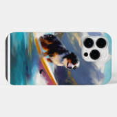 Coque Pour Pour iPhone 14 Pro Max Peinture de surf sur la plage de montagne bernoise (Verso Horizontal)