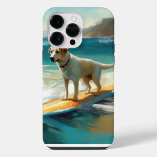 Coque Pour Pour iPhone 14 Pro Max Peinture de Surf sur Plage de Berger Anatolien