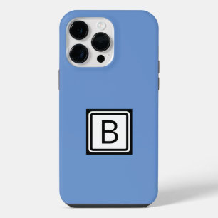Coque Pour Pour iPhone 14 Pro Max Personnaliser monogramme en boîte double noire sur