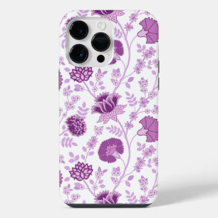 Coque Pour Pour iPhone 14 Pro Max Pinks grand motif floral jacobéen sur fond blanc