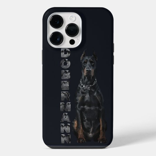Coque Pour Pour iPhone 14 Pro Max Pinscher Doberman    (Verso)