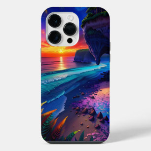Coque Pour Pour iPhone 14 Pro Max Plage tropicale fantastique quatre