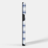 Coque Pour Pour iPhone 14 Pro Max Plaid Nautique Bleu et Blanc (Côté droit)