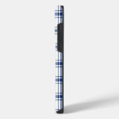 Coque Pour Pour iPhone 14 Pro Max Plaid Nautique Bleu et Blanc (Côté gauche)