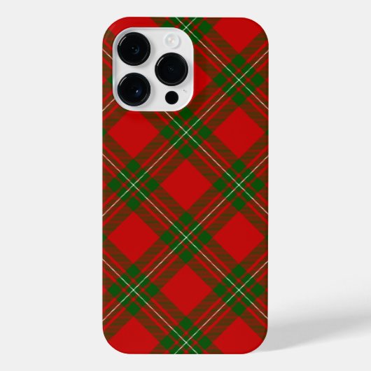 Coque Pour Pour iPhone 14 Pro Max Plaque vert rouge de tartan MacGregor (Verso)