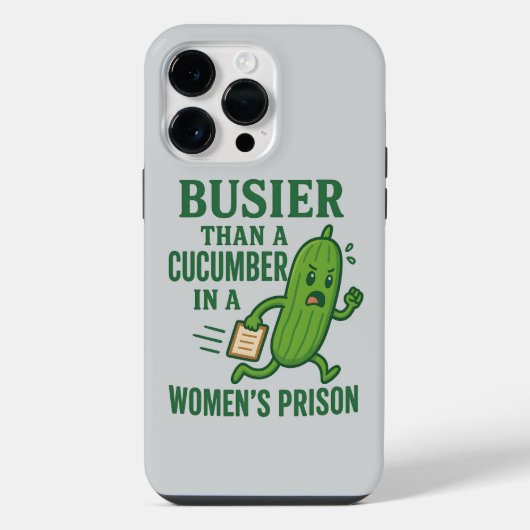 Coque Pour Pour iPhone 14 Pro Max Plus occupé qu'un concombre dans une prison pour f (Verso)
