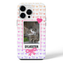 Portrait Pet Personnalisé Cute Rose Ruban Coeur Ph