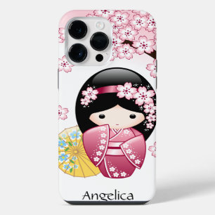 Coque Pour Pour iPhone 14 Pro Max Poupée Kokeshi Printemps - Cute Japonaise Geisha G