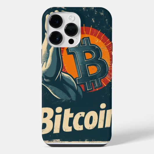 Coque Pour Pour iPhone 14 Pro Max Power of Bitcoin Blockchain crypto design (Verso)