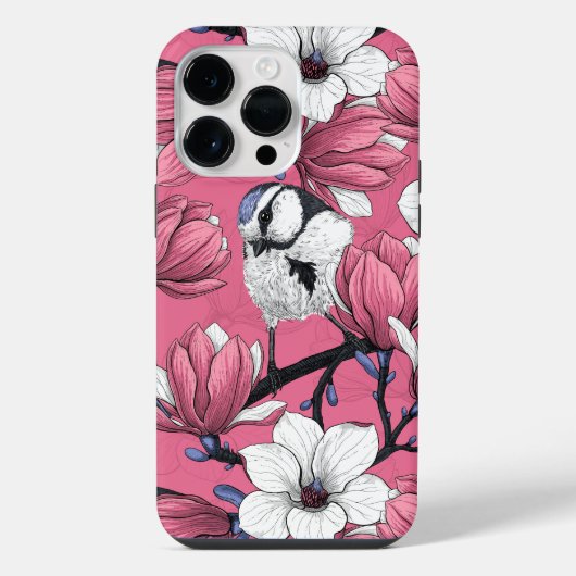 Coque Pour Pour iPhone 14 Pro Max Printemps en rose (Verso)