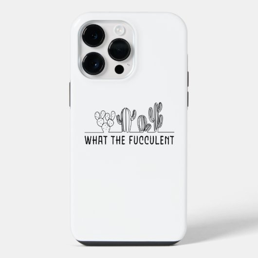 Coque Pour Pour iPhone 14 Pro Max Quel cactus fucculent Art de ligne de plante grass (Verso)
