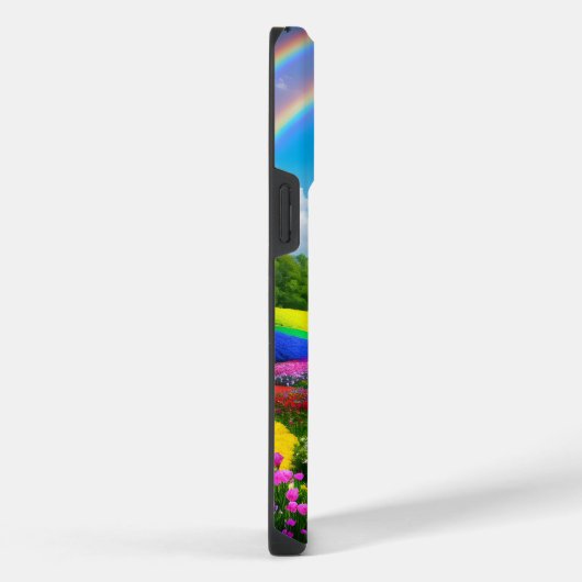 Coque Pour Pour iPhone 14 Pro Max Rainbow Hills et Flowers Two (Côté droit)