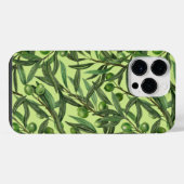 Coque Pour Pour iPhone 14 Pro Max Rameaux d'olivier sur fond vert melon (Verso Horizontal)