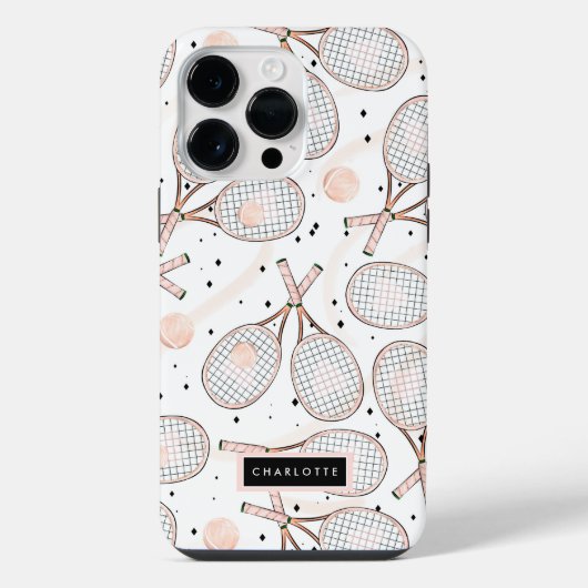 Coque Pour Pour iPhone 14 Pro Max Raquette de tennis amateur (Verso)