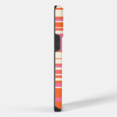 Coque Pour Pour iPhone 14 Pro Max Rayures complexes - Rose, Orange et Crème (Côté droit)