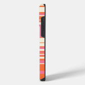 Coque Pour Pour iPhone 14 Pro Max Rayures complexes - Rose, Orange et Crème (Côté gauche)