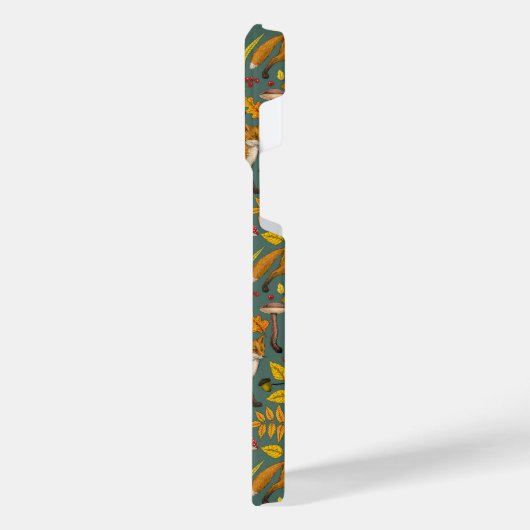 Coque Pour Pour iPhone 14 Pro Max Renard d'automne sur pin vert (Côté gauche)