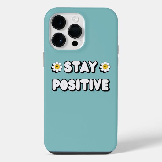 Coque Pour Pour iPhone 14 Pro Max Restez Positif (Verso)