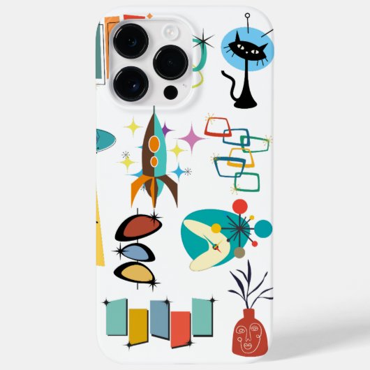 Coque Pour Pour iPhone 14 Pro Max Rétro iPhone moderne moyen siècle / coque ipad (Verso)