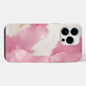 Coque Pour Pour iPhone 14 Pro Max Rose Pâle Cuir de Vache Animal (Verso Horizontal)