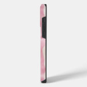 Coque Pour Pour iPhone 14 Pro Max Rose Pâle Cuir de Vache Animal (Côté gauche)