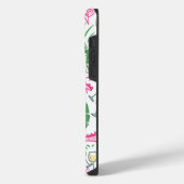 Coque Pour Pour iPhone 14 Pro Max Rose Prépa Crocodile Vert Vin (Côté gauche)