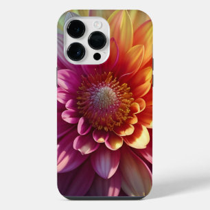 Coque Pour Pour iPhone 14 Pro Max Rose Rouge Orange Jaune Violet Dahlia Fleur