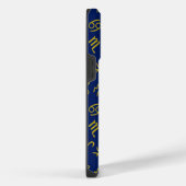 Coque Pour Pour iPhone 14 Pro Max Sagittaire Zodiac+Astrologie Symboles Ptn Gld+Blue (Côté droit)