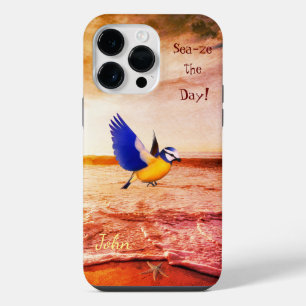 Coque Pour Pour iPhone 14 Pro Max Scène de plage artistique Oiseau mer