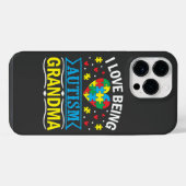 Coque Pour Pour iPhone 14 Pro Max sensibiliser à l'autisme, Fière autisme grand-mère (Verso Horizontal)